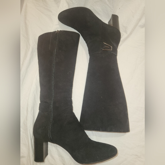 Aquatalia Made In Italy Knee High Leather Boots Size 9 - Picture 6 of 13